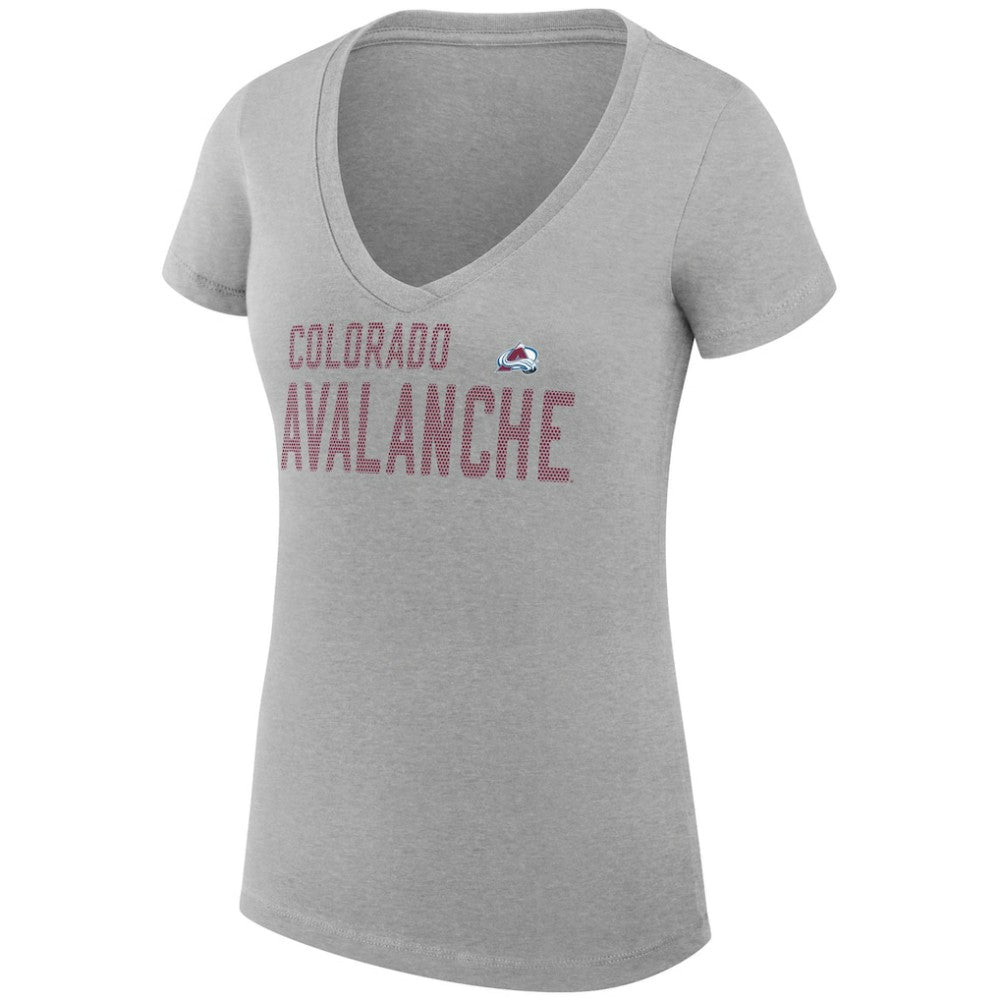 Colorado Avalanche G-III 4Her by Carl Banks Women's Super-Slim Fit Lightweight Dot Print Team V-Neck T-Shirt Discount