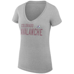 Colorado Avalanche G-III 4Her by Carl Banks Women's Super-Slim Fit Lightweight Dot Print Team V-Neck T-Shirt Discount