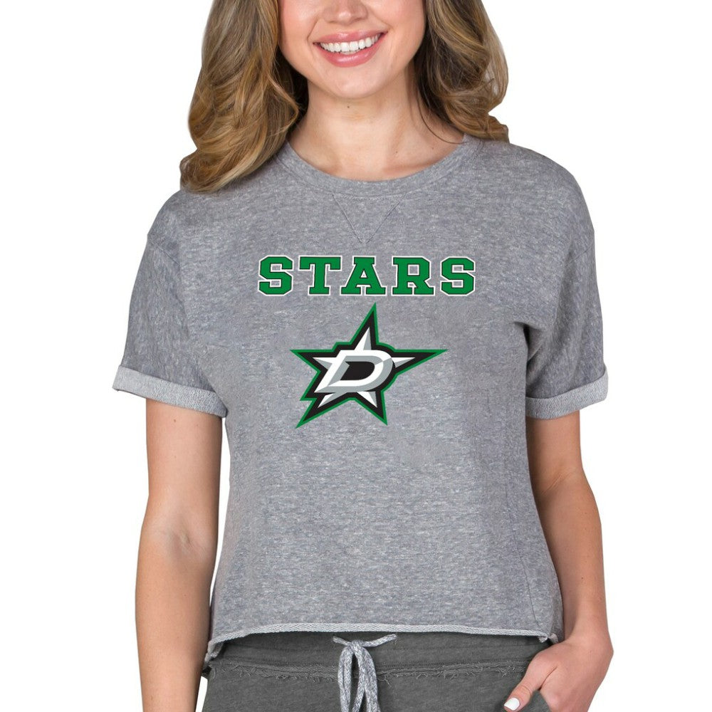 Dallas Stars Concepts Sport Women's Tri-Blend Mainstream Terry Short Sleeve Sweatshirt Top Online