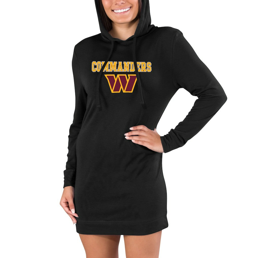 Washington Commanders  Concepts Sport Women's Gather Long Sleeve Hoodie Nightshirt