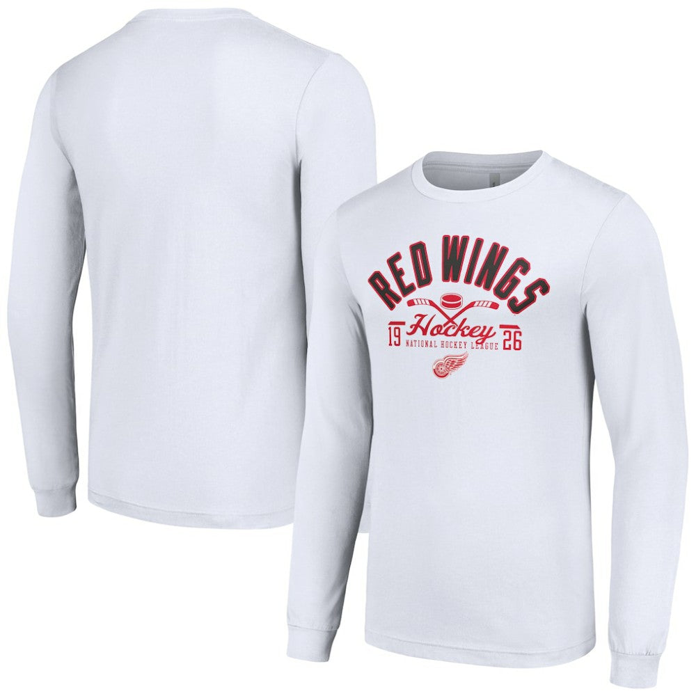 Detroit Red Wings Starter Puck Long Sleeve T-Shirt For Sale