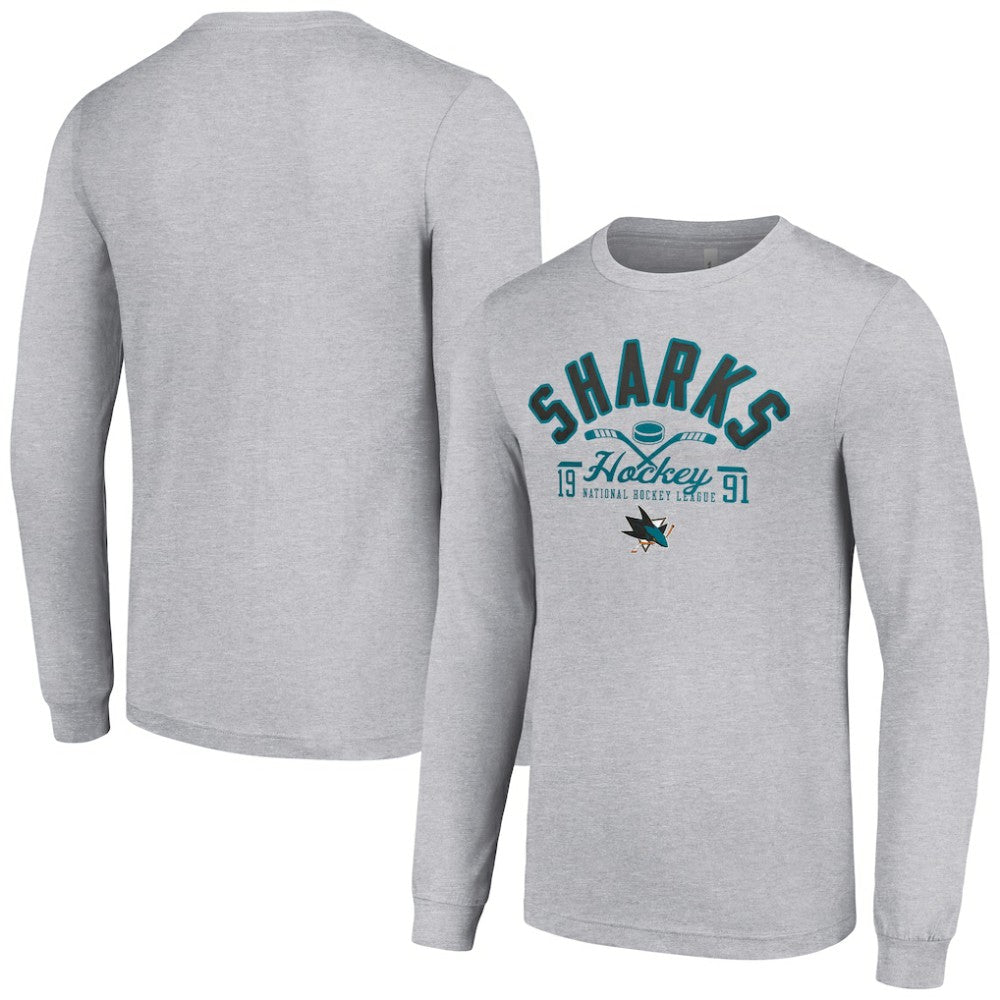 San Jose Sharks Starter Puck Long Sleeve T-Shirt Outlet