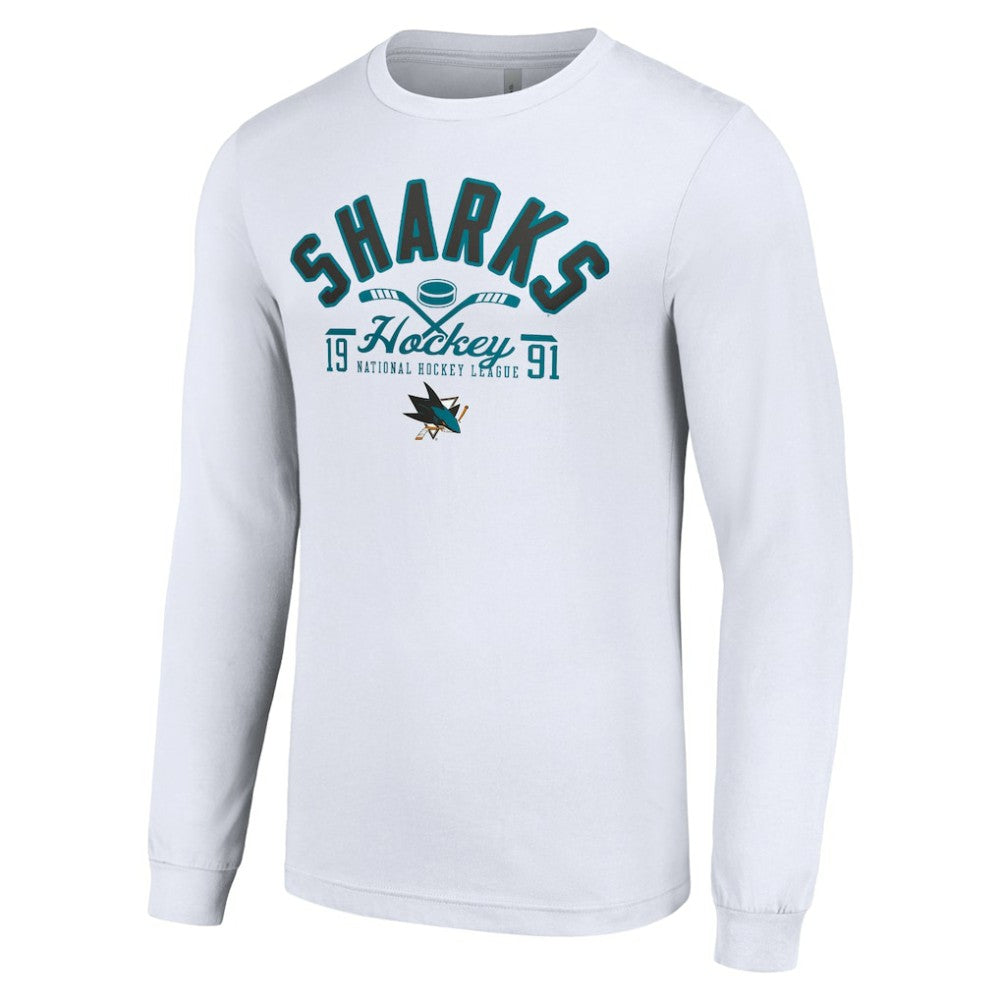 San Jose Sharks Starter Puck Long Sleeve T-Shirt Discount