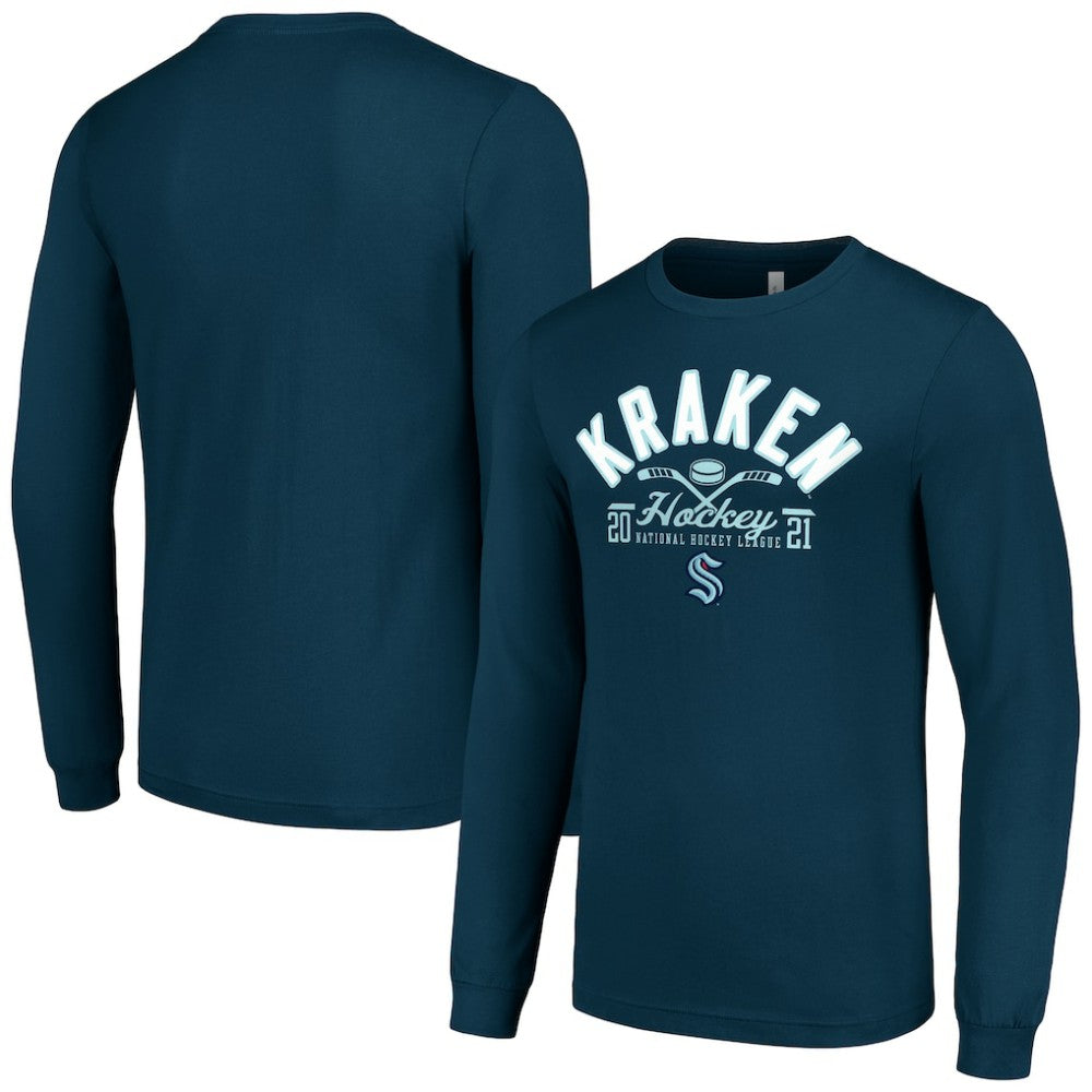 Seattle Kraken Starter Puck Long Sleeve T-Shirt Outlet