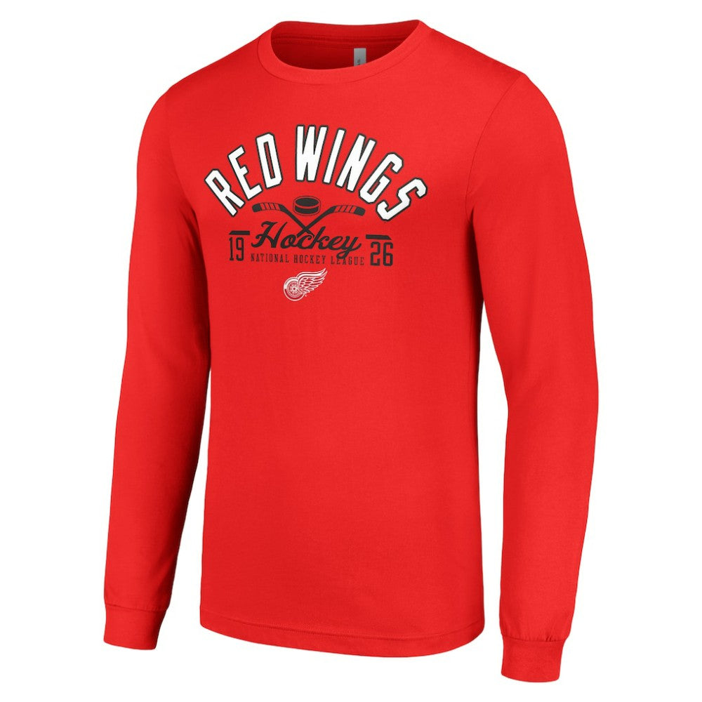 Detroit Red Wings Starter Puck Long Sleeve T-Shirt Sale