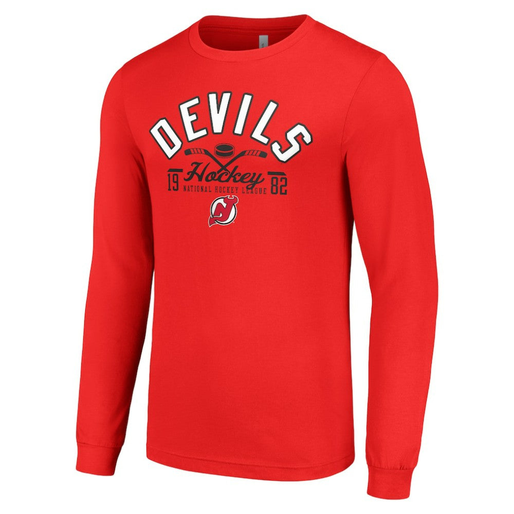New Jersey Devils Starter Puck Long Sleeve T-Shirt On Sale