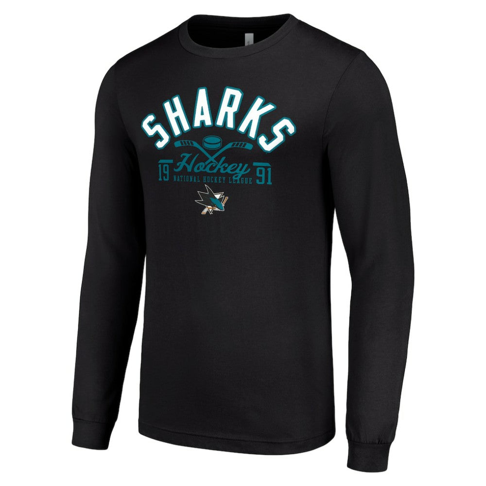 San Jose Sharks Starter Puck Long Sleeve T-Shirt For Sale