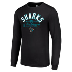 San Jose Sharks Starter Puck Long Sleeve T-Shirt For Sale