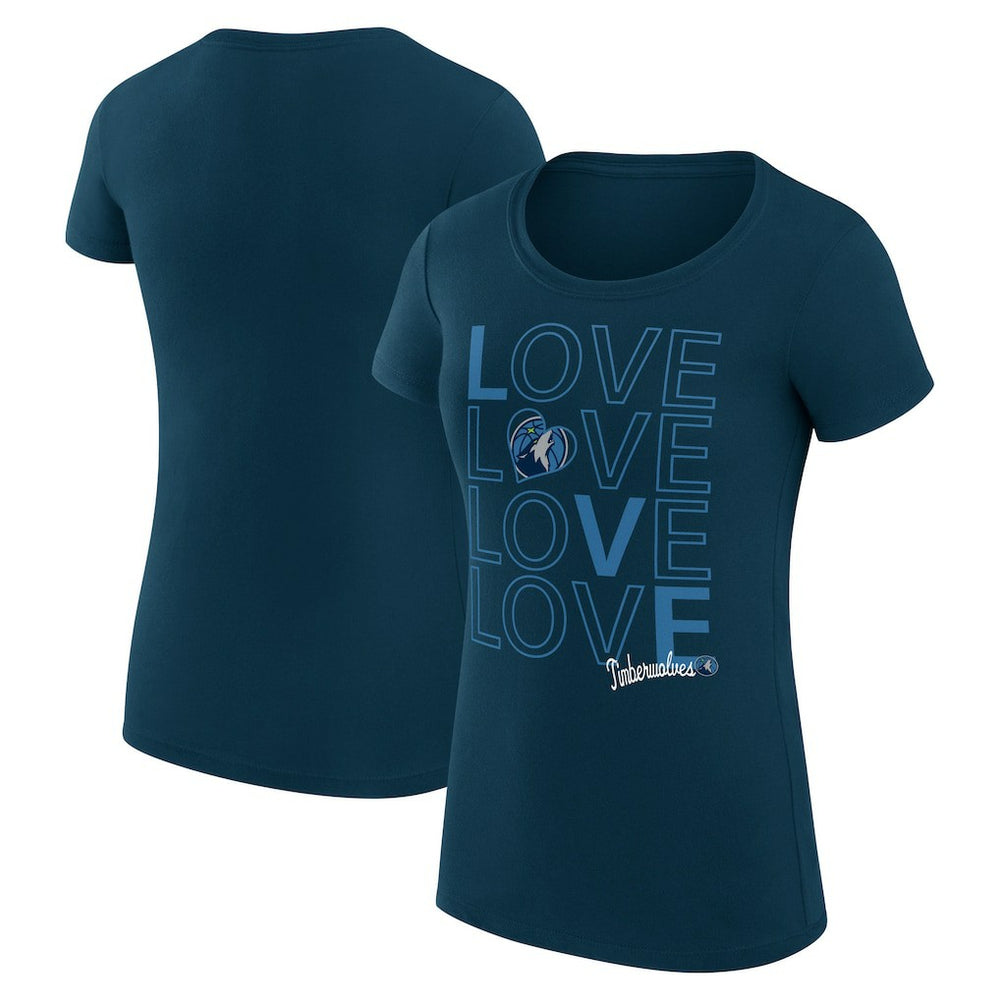 Minnesota Timberwolves G-III 4Her by Carl Banks Women's Super-Slim Fit Lightweight Basketball Love T-Shirt Online