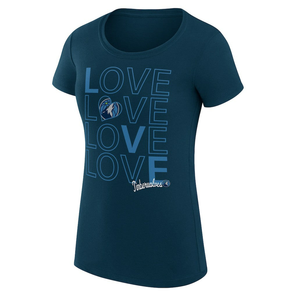 Minnesota Timberwolves G-III 4Her by Carl Banks Women's Super-Slim Fit Lightweight Basketball Love T-Shirt Online