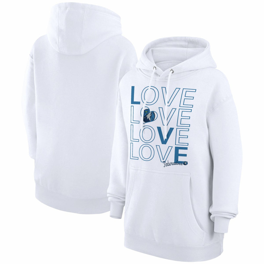 Minnesota Timberwolves G-III 4Her by Carl Banks Women's Basketball Love Fleece Pullover Hoodie For Sale