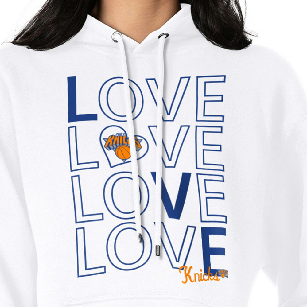 New York Knicks G-III 4Her by Carl Banks Women's Basketball Love Fleece Pullover Hoodie New