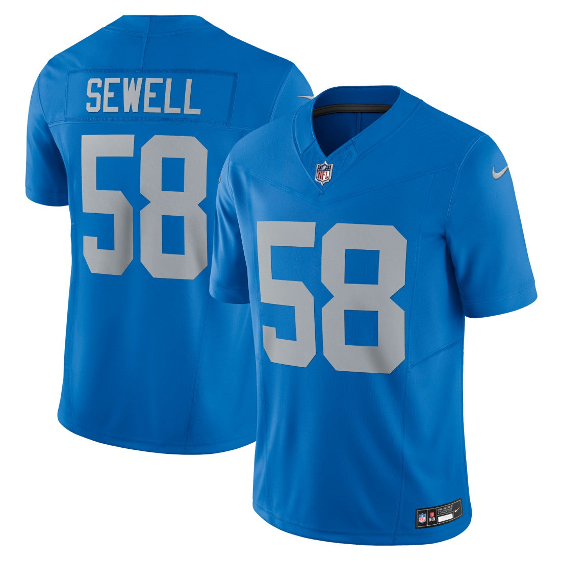 Detroit Lions Nike Penei Sewell  Vapor F.U.S.E. Alternate Limited Jersey