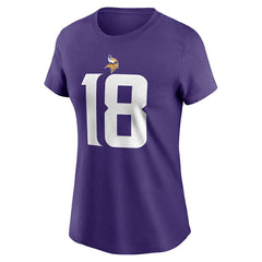 Minnesota Vikings Nike Justin Jefferson  Women's Player Name & Number T-Shirt