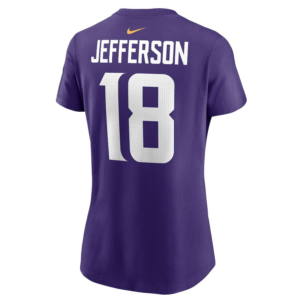 Minnesota Vikings Nike Justin Jefferson  Women's Player Name & Number T-Shirt