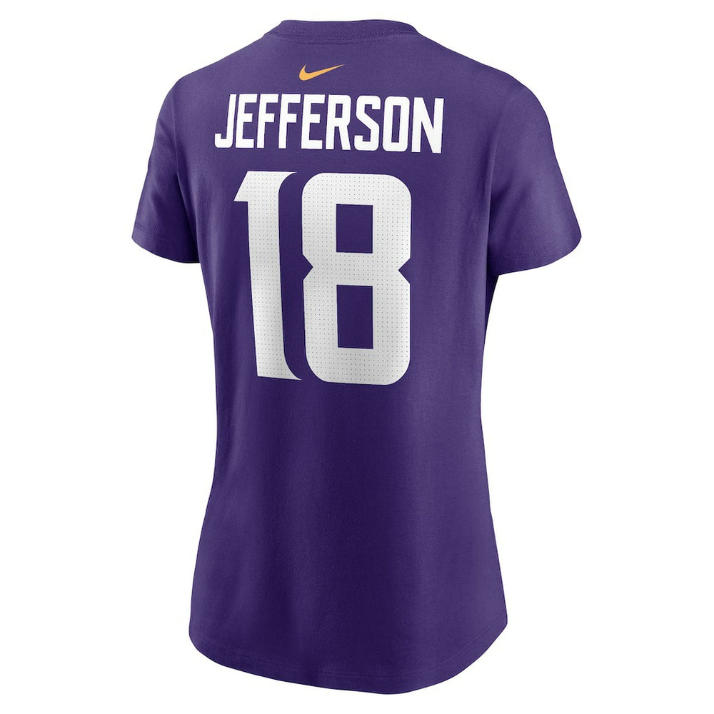 Minnesota Vikings Nike Justin Jefferson  Women's Player Name & Number T-Shirt