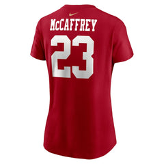 San Francisco 49ers Nike Christian McCaffrey  Women's Player Name & Number T-Shirt