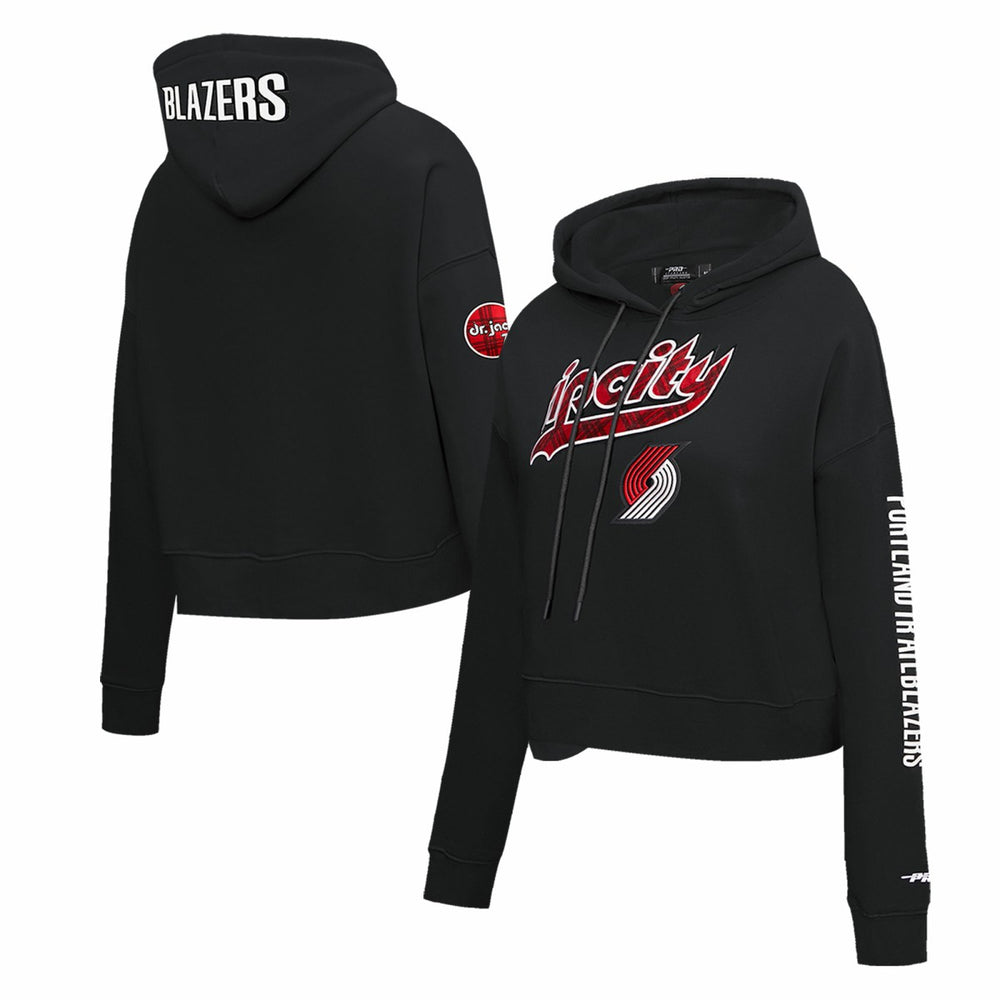 Portland Trail Blazers Pro Standard Women's 2023/24 City Edition Cropped Pullover Hoodie New