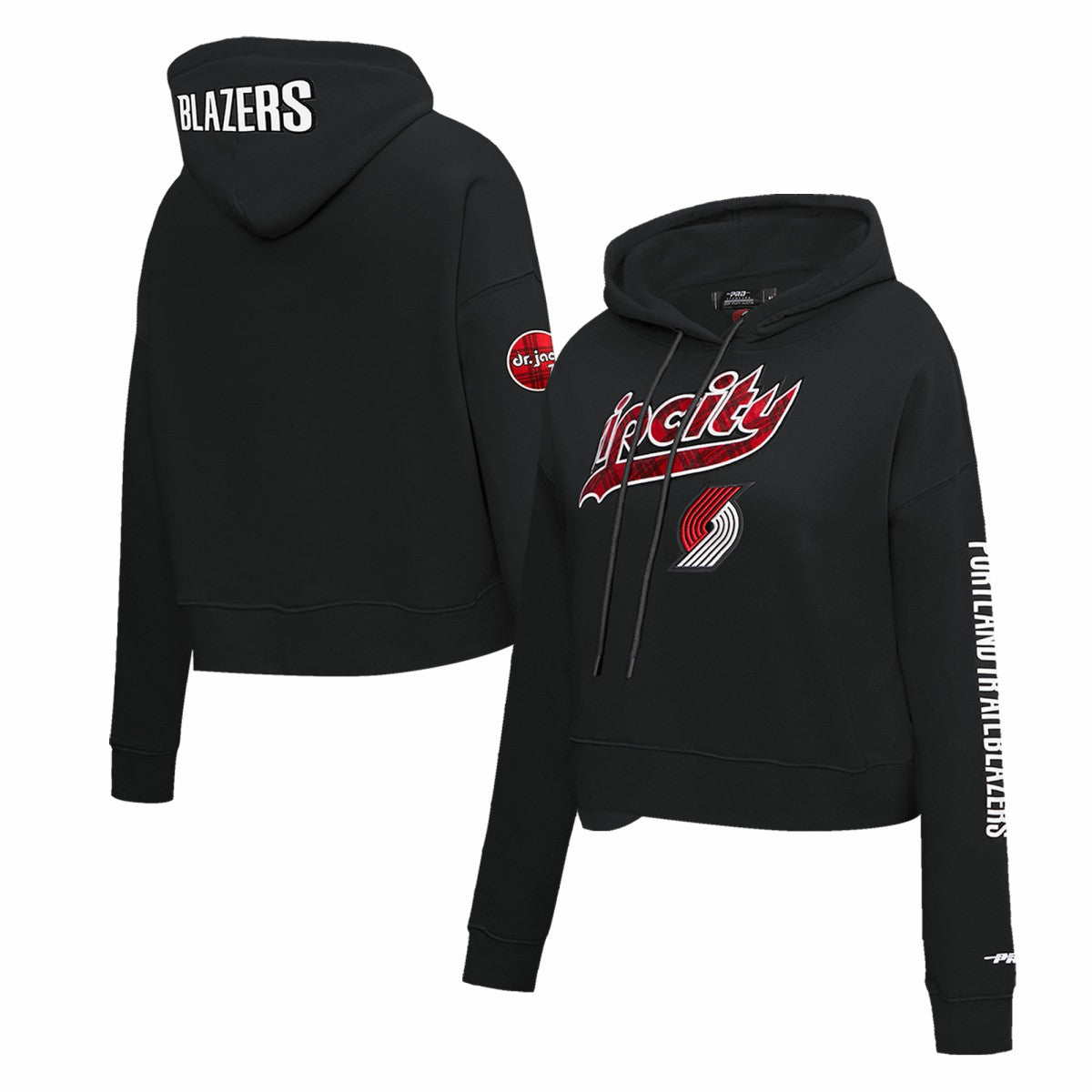 Portland Trail Blazers Pro Standard Women's 2023/24 City Edition Cropped Pullover Hoodie New