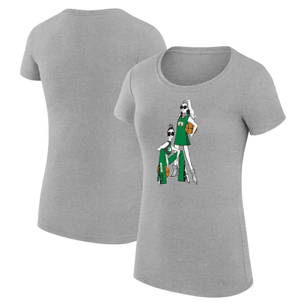 Boston Celtics G-III 4Her by Carl Banks Women's Super-Slim Fit Lightweight Basketball Girls T-Shirt Discount