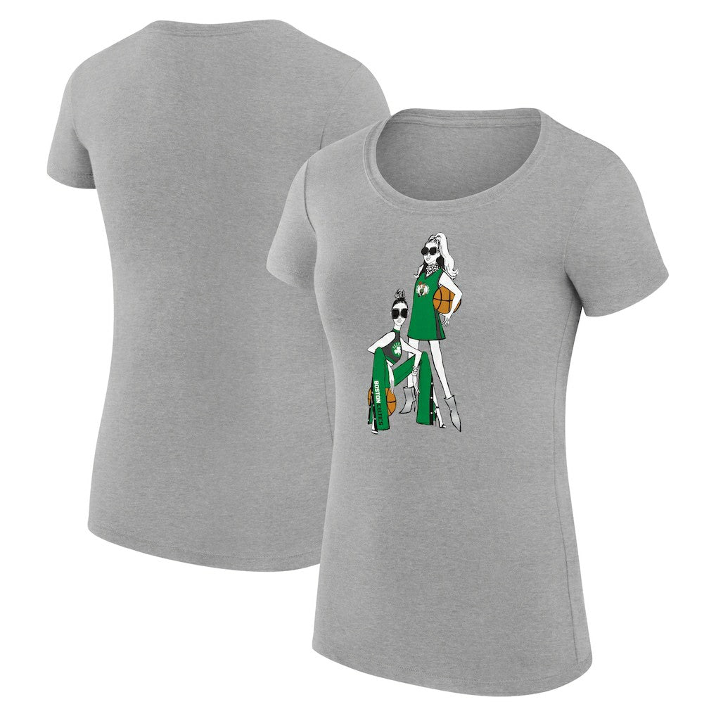 Boston Celtics G-III 4Her by Carl Banks Women's Super-Slim Fit Lightweight Basketball Girls T-Shirt Discount