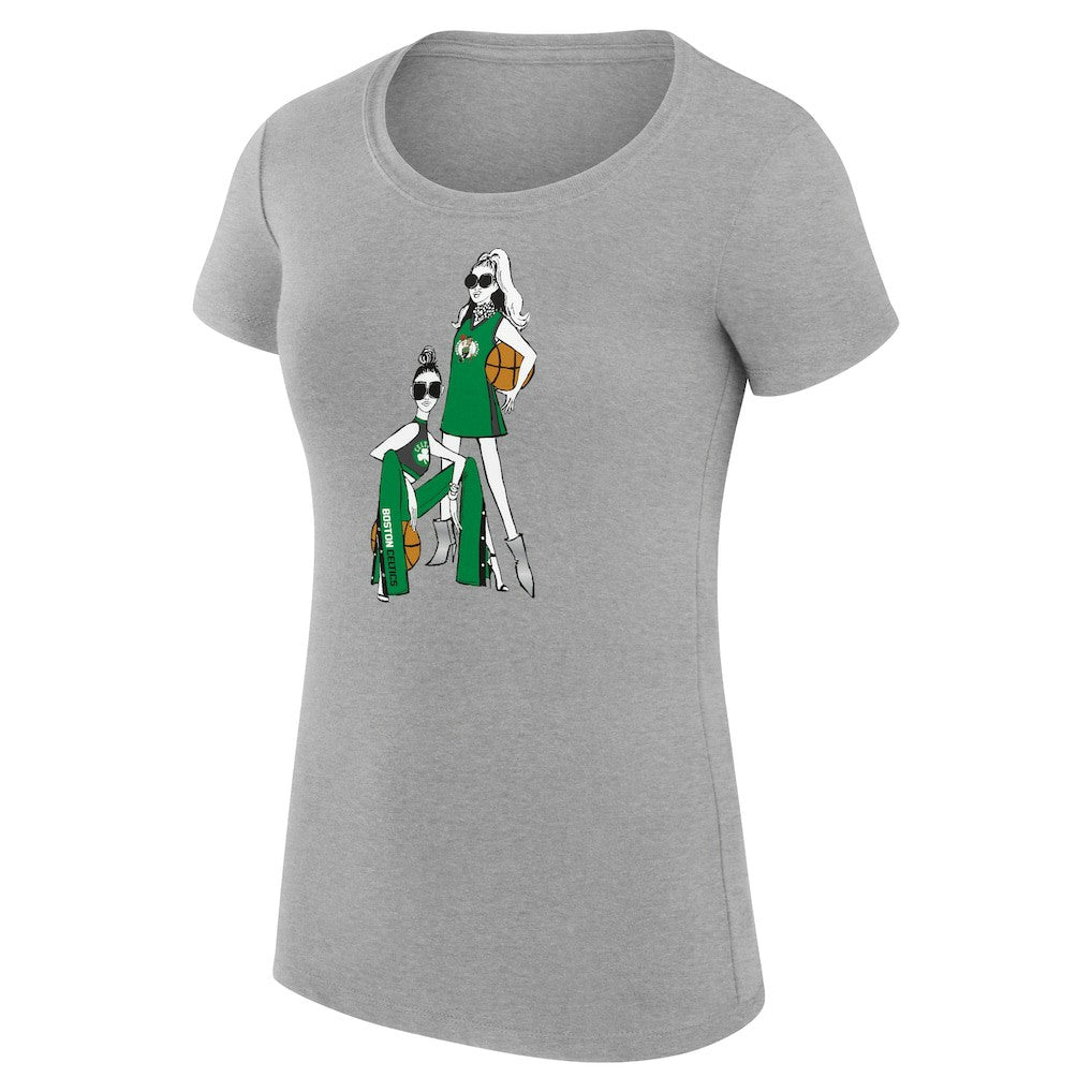 Boston Celtics G-III 4Her by Carl Banks Women's Super-Slim Fit Lightweight Basketball Girls T-Shirt Discount