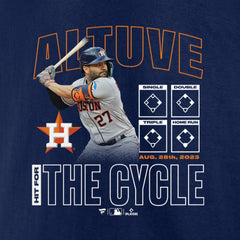Jose Altuve Houston Astros Cycle T-Shirt – Navy | MLB For sale