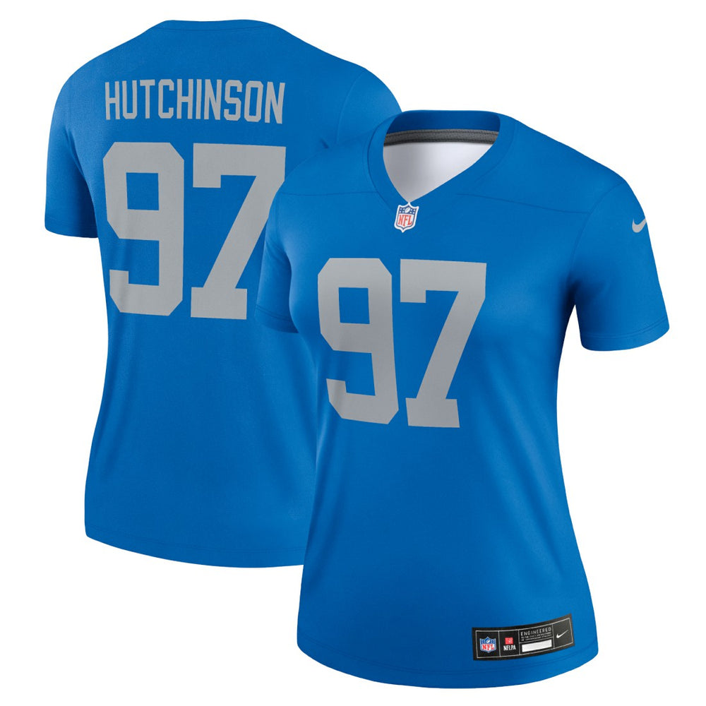 Detroit Lions Nike Aidan Hutchinson  Women's Alternate Legend Player Performance Top