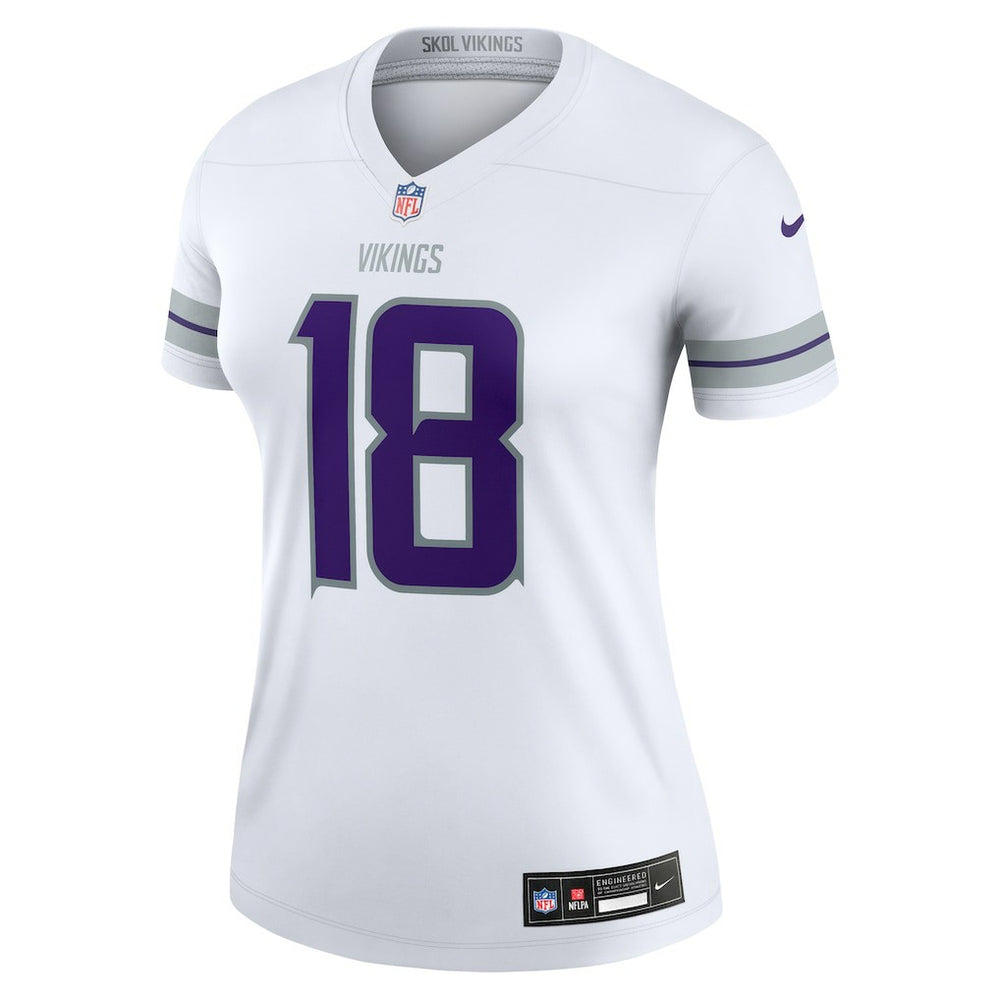 Minnesota Vikings Nike Justin Jefferson  Women's Alternate Legend Player Performance Top
