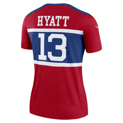 New York Giants Nike Jalin Hyatt  Women's Alternate Legend Player Performance Top