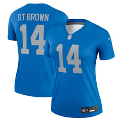 Detroit Lions Nike Amon-Ra St. Brown  Women's Alternate Legend Player Performance Top