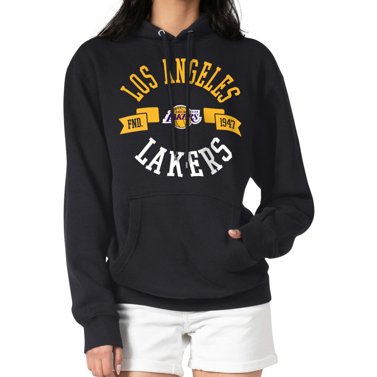 Los Angeles Lakers G-III 4Her by Carl Banks Women's City Pullover Hoodie New