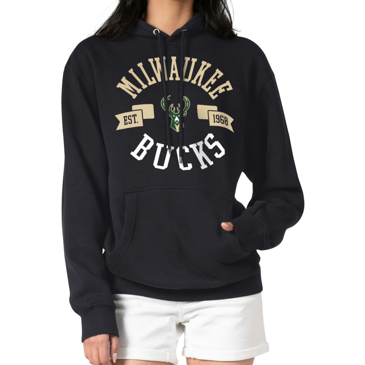 Milwaukee Bucks G-III 4Her by Carl Banks Women's City Pullover Hoodie For Sale
