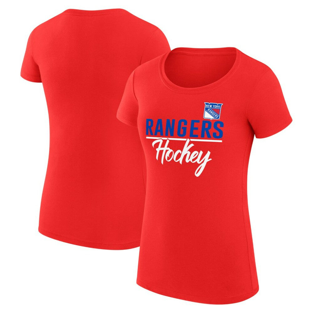 New York Rangers G-III 4Her by Carl Banks Women's Super-Slim Fit Lightweight Team Sport T-Shirt On Sale
