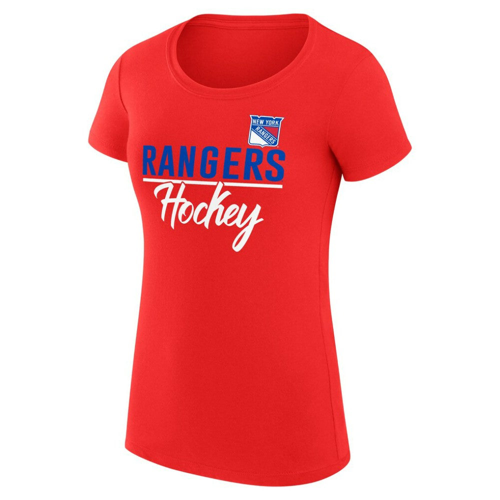 New York Rangers G-III 4Her by Carl Banks Women's Super-Slim Fit Lightweight Team Sport T-Shirt On Sale