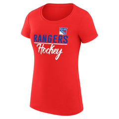 New York Rangers G-III 4Her by Carl Banks Women's Super-Slim Fit Lightweight Team Sport T-Shirt On Sale