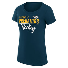 Nashville Predators G-III 4Her by Carl Banks Women's Super-Slim Fit Lightweight Team Sport T-Shirt For Sale