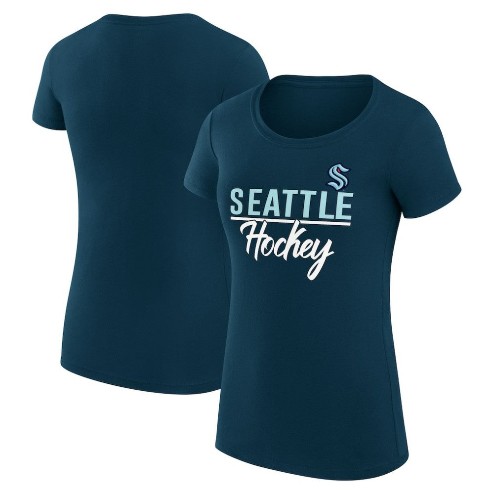 Seattle Kraken G-III 4Her by Carl Banks Women's Super-Slim Fit Lightweight Team Sport T-Shirt For Sale