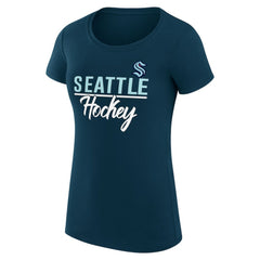Seattle Kraken G-III 4Her by Carl Banks Women's Super-Slim Fit Lightweight Team Sport T-Shirt For Sale