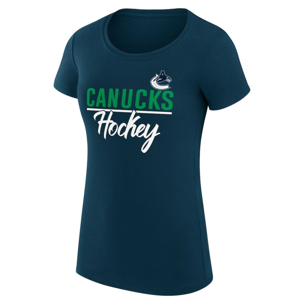 Vancouver Canucks G-III 4Her by Carl Banks Women's Super-Slim Fit Lightweight Team Sport T-Shirt Sale