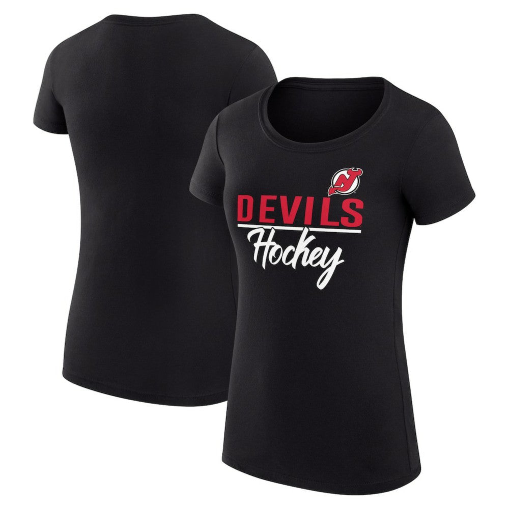 New Jersey Devils G-III 4Her by Carl Banks Women's Super-Slim Fit Lightweight Team Sport T-Shirt Outlet