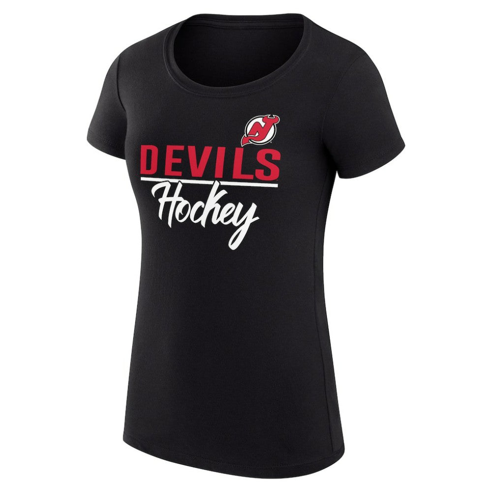 New Jersey Devils G-III 4Her by Carl Banks Women's Super-Slim Fit Lightweight Team Sport T-Shirt Outlet