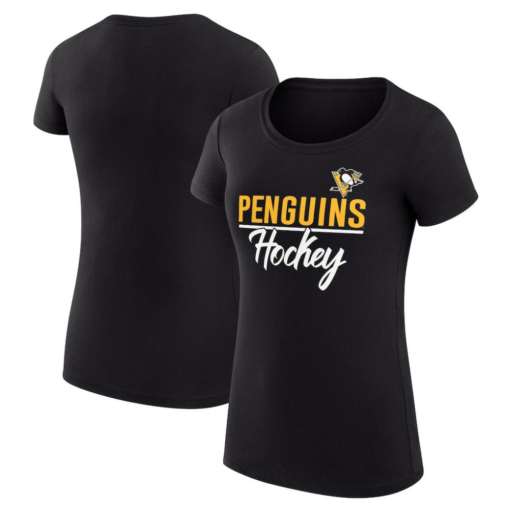 Pittsburgh Penguins G-III 4Her by Carl Banks Women's Super-Slim Fit Lightweight Team Sport T-Shirt For Sale