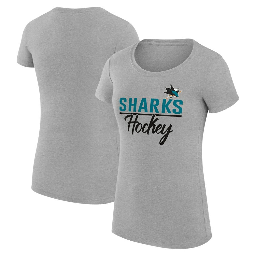 San Jose Sharks G-III 4Her by Carl Banks Women's Super-Slim Fit Lightweight Team Sport T-Shirt Outlet