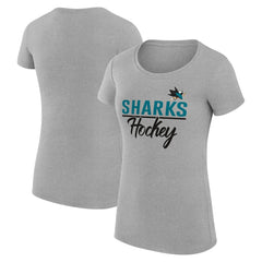 San Jose Sharks G-III 4Her by Carl Banks Women's Super-Slim Fit Lightweight Team Sport T-Shirt Outlet