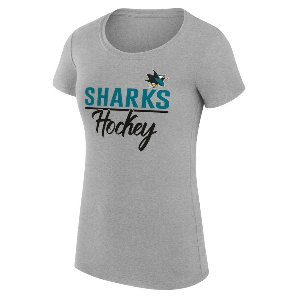 San Jose Sharks G-III 4Her by Carl Banks Women's Super-Slim Fit Lightweight Team Sport T-Shirt Outlet