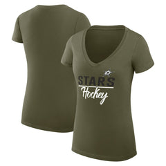 Dallas Stars G-III 4Her by Carl Banks Women's Super-Slim Fit Lightweight Team Sport V-Neck T-Shirt Discount