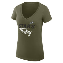 Dallas Stars G-III 4Her by Carl Banks Women's Super-Slim Fit Lightweight Team Sport V-Neck T-Shirt Discount
