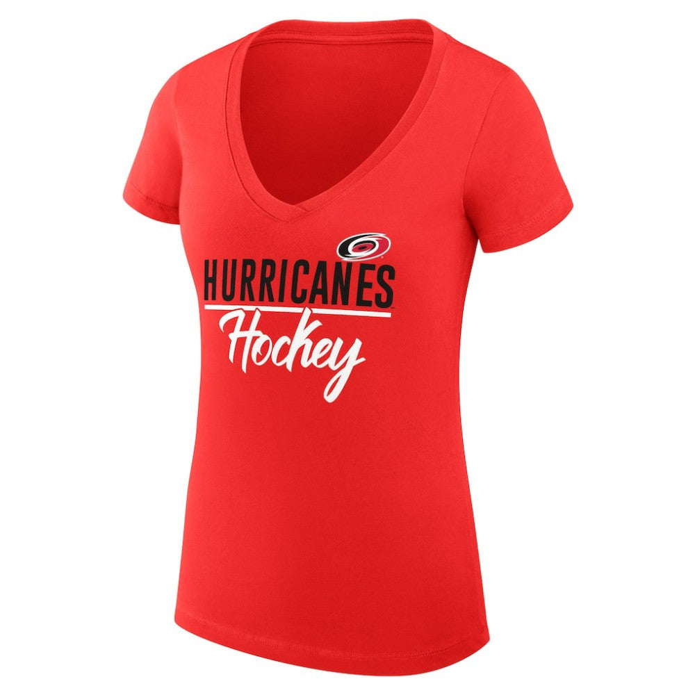 Carolina Hurricanes G-III 4Her by Carl Banks Women's Super-Slim Fit Lightweight Graphic V-Neck T-Shirt Online