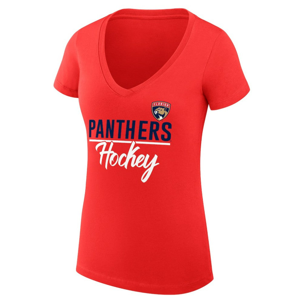 Florida Panthers G-III 4Her by Carl Banks Women's Super-Slim Fit Lightweight Graphic V-Neck T-Shirt Outlet